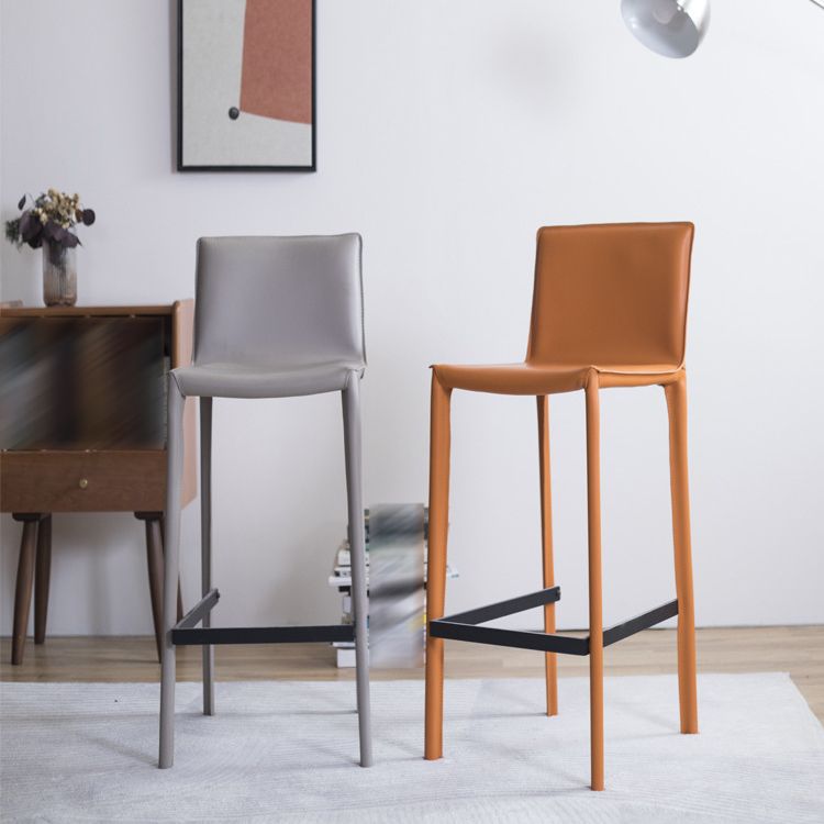 Contemporary Bar and Counter Stool Low Back Stool with 4 Legs Clearhalo 'Bar Furniture' 'Bar Stools' 'bar_stools' 'furn' 'furn_bar_stools' 'Furniture' 'furniture_bar_stools' 'Kitchen & Dining Furniture' 1200x1200_17881e49-d34b-4f74-8b51-de682131d794