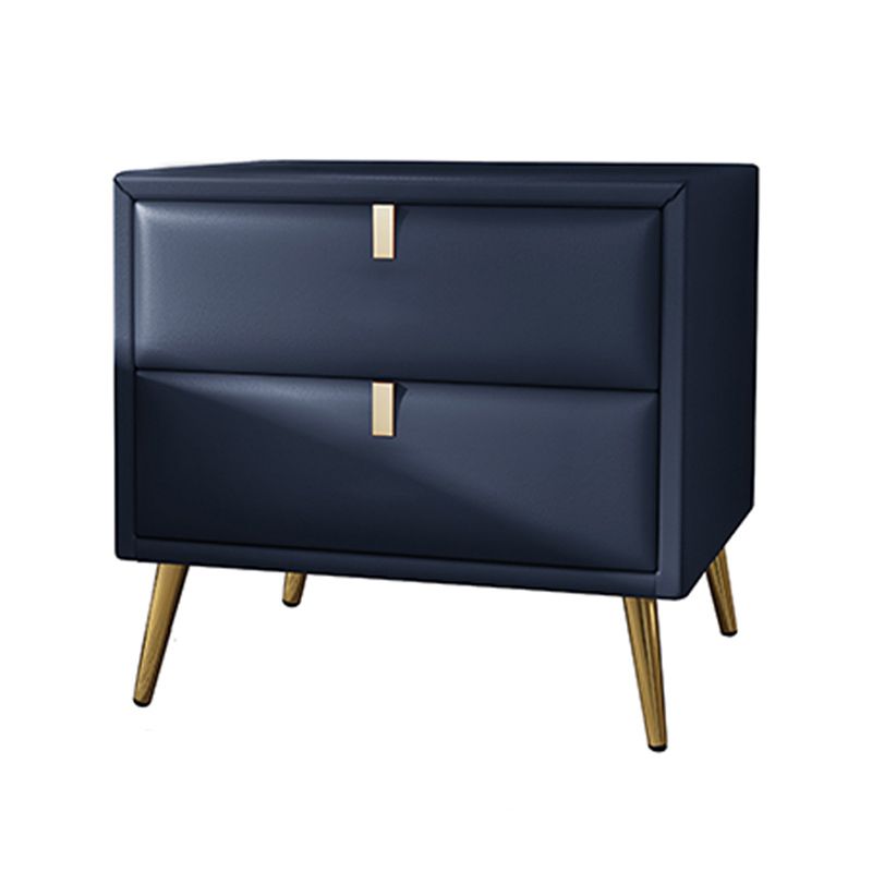 19'' Tall Glam Bedside Cabinet 2-Drawer Solid Wood Faux Leather Legs Included Nightstand Clearhalo 'Bedroom Furniture' 'furn' 'furn_night_stand' 'Furniture' 'night_stand' 'Nightstands' 1200x1200_1788a21f-39dc-4b50-a917-c4254e6b43a5