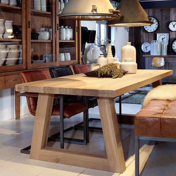 Solid Wood Industrial Rectangle Dining Table Pine Wood Top Table with Sled Base Clearhalo ' dining_table' 'Dining Tables & Seating' 'Dining Tables' 'furn' 'furn_dining_table' 'Furniture' 'furniture_dining_table' 'Kitchen & Dining Furniture' 'kitchen&dining_furn' 'kitchen' 'kitchen_dining_table' 1200x1200_178967ed-1c2f-4669-b8b7-2b508cc2f632