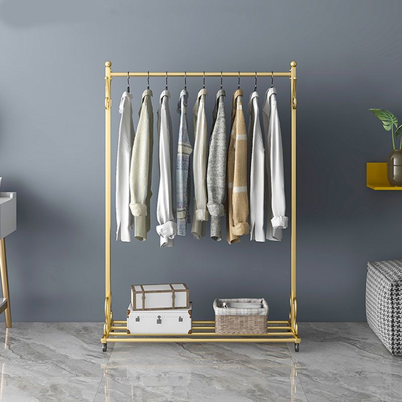 Estante de metal contemporáneo estante para colgar y ganchos