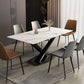 Simple Kitchen Rectangle Shape Dining Table Sintered Stone Dining Table with Pedestal Base Clearhalo ' dining_table' 'Dining Tables & Seating' 'Dining Tables' 'furn' 'furn_dining_table' 'Furniture' 'furniture_dining_table' 'Kitchen & Dining Furniture' 'kitchen&dining_furn' 'kitchen' 'kitchen_dining_table' 1200x1200_178b24e4-105e-41a2-bec0-f5d876edc0aa