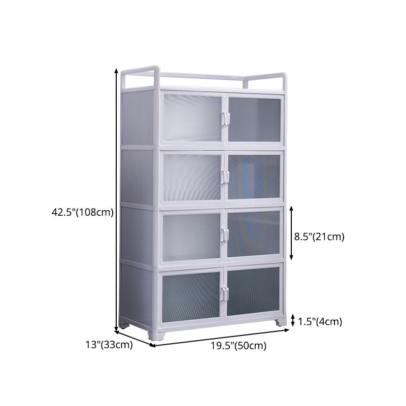 Contemporary Metal Dining Server White Kitchen Cabinets with Glass Doors Clearhalo 'buffet_sideboard' 'Buffets & Sideboards' 'furn' 'furn_buffet_sideboard' 'Furniture' 'furniture_buffet_sideboard' 'Kitchen & Dining Furniture' 1200x1200_178ba48f-63a7-43c8-85e8-37935d77e4c4