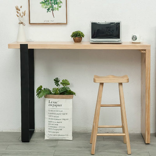 Sgabello da bar senza braccio con banco in legno solido industriale per soggiorno