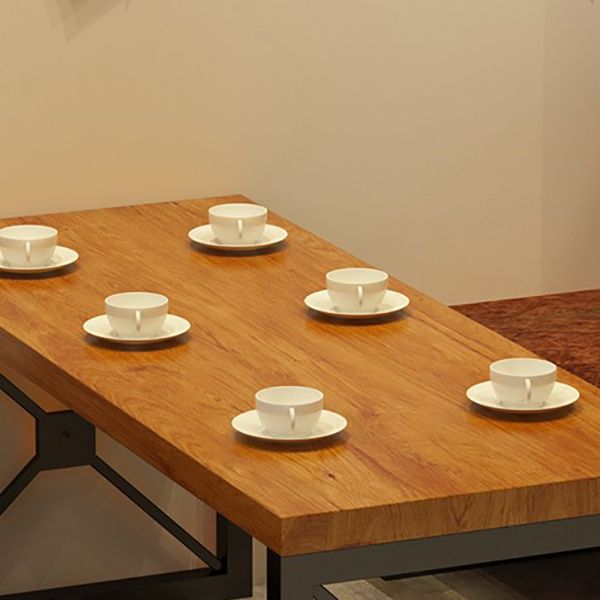Industrial Rectangle Dining Room Table Solid Wood Table with Trestle Base for Home Kitchen Dinner Clearhalo ' dining_table' 'Dining Tables & Seating' 'Dining Tables' 'furn' 'furn_dining_table' 'Furniture' 'furniture_dining_table' 'Kitchen & Dining Furniture' 'kitchen&dining_furn' 'kitchen' 'kitchen_dining_table' 1200x1200_178ef11c-7a48-41ae-a05f-5efb42dd6a9b