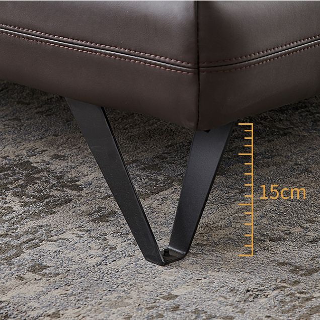 Living Room Black Leather Chaise Pillow Top Arms Modern Chaise Lounge Clearhalo 'Chairs & Seating' 'Chaise Lounge' 'chaise_lounge' 'furn' 'furn_chaise_lounge' 'Furniture' 'Living Room Furniture' 1200x1200_178f4109-098c-4fd7-a353-579f2752b3db