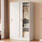 Contemporary Freestanding Wardrobe Armoire Wood Sliding Doors Wardrobe