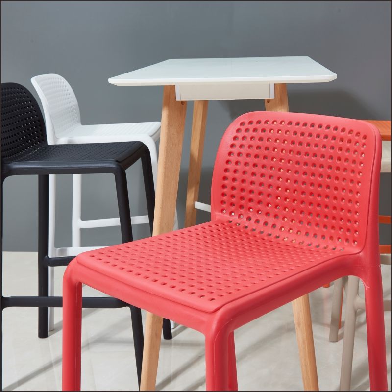 Scandinavia Style Bar-stool PP Legs Rectangle Seat Barstool with Low Back for Kitchen Clearhalo 'Bar Furniture' 'Bar Stools' 'bar_stools' 'furn' 'furn_bar_stools' 'furniture_bar_stools' 'Kitchen & Dining Furniture' 'kitchen&dining_furn' 'kitchen' 'kitchen_furn' Furniture' 1200x1200_179111cd-6dae-44fe-b3e4-c8fa8a6c3a70