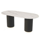 Sintered Stone Top Modern White Table for Restaurant Oval Table with Double Pedestal Base Clearhalo ' dining_table' 'Dining Tables & Seating' 'Dining Tables' 'furn' 'furn_dining_table' 'Furniture' 'furniture_dining_table' 'Kitchen & Dining Furniture' 'kitchen&dining_furn' 'kitchen' 'kitchen_dining_table' 1200x1200_1791640e-ffbf-471d-839c-df518c3dedbf