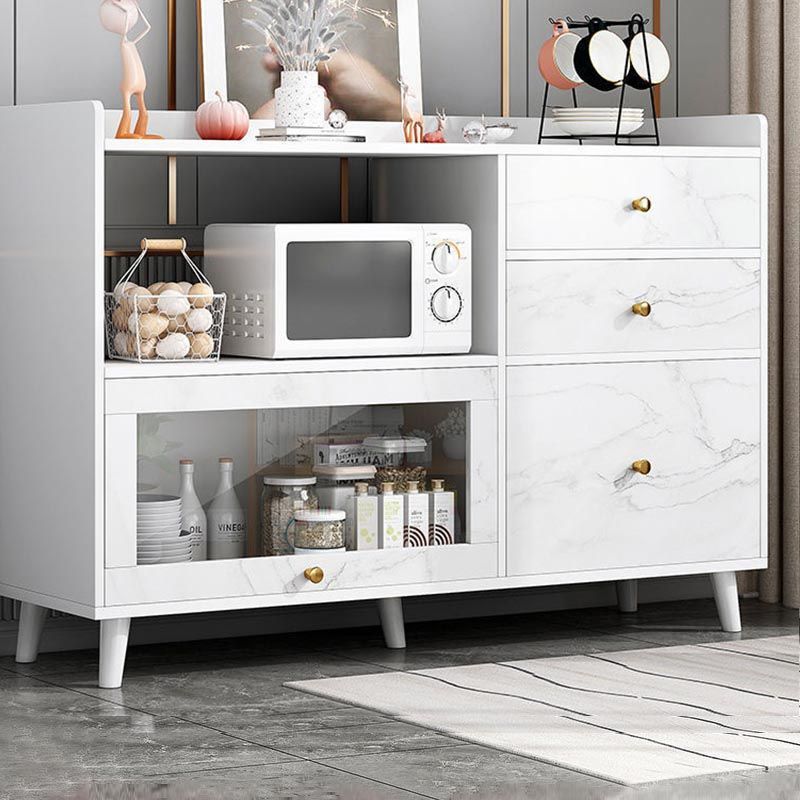 Engineered Wood Modern Sideboard Kitchen Dining Room Sideboard Clearhalo 'buffet_sideboard' 'Buffets & Sideboards' 'furn' 'furn_buffet_sideboard' 'Furniture' 'Kitchen & Dining Furniture' 1200x1200_17923edb-532d-4b16-940e-c41bc2993983