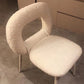 Designer Style Armless Dining Chair Open Back Side Velvet Chair with Metal Legs