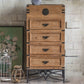 Moderne moderne houten rechthoek IJzeren benen Accent Cabinet met lade
