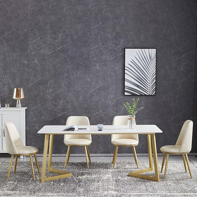 Luxury 1/4/5/7 Pieces Dining Set Sintered Stone Top Dining Table with Leather Chairs Clearhalo 'Dining Room Sets' 'Dining Tables & Seating' 'dining_room_set' 'furn' 'furn_dining_room_set' 'Furniture' 'furniture_dining_room_set' 'Kitchen & Dining Furniture' 1200x1200_1792dd09-75fb-41de-adef-27e5c04cc427