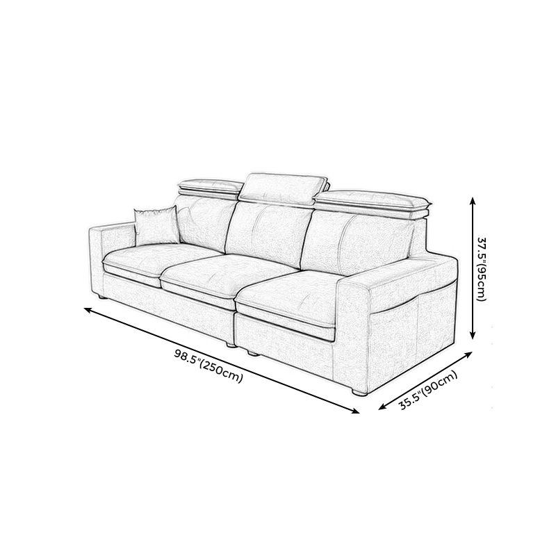 Square Arm Grey Cushion Back Modern Storage Living Room Sofa Clearhalo 'furn' 'furn_sectionals' 'Furniture' 'furniture_sectionals' 'Living Room Furniture' 'Sectionals' 1200x1200_1793155d-790d-485e-92e9-0b3091f3df16