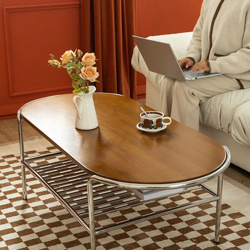 Tavolino moderno in telaio in legno nero tavolo da cocktail di caffè con scaffale