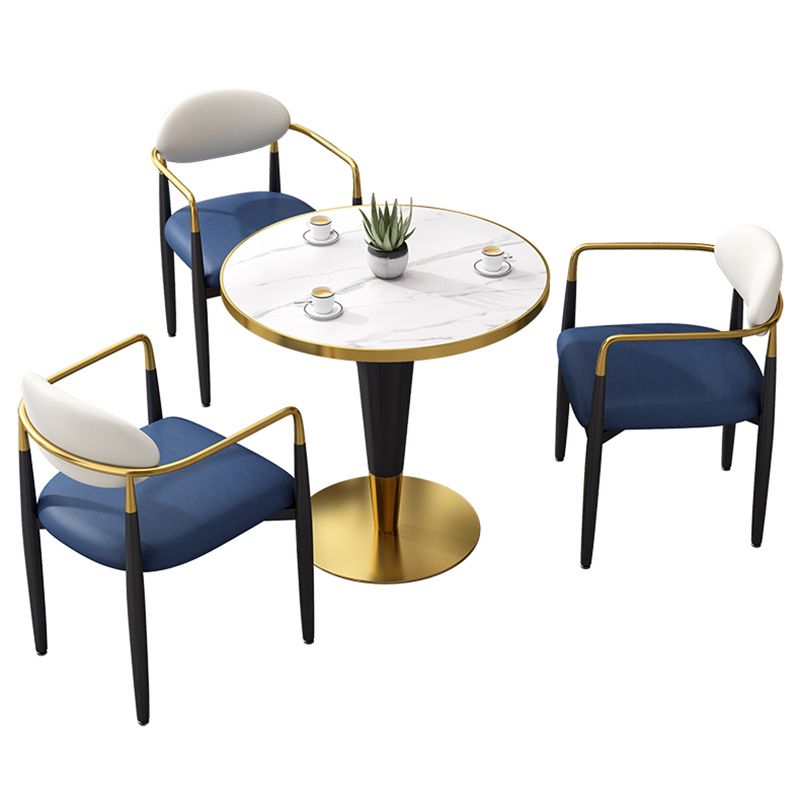 Traditional Luxury Dining Table Round Stone Dinner Table with Metal Base Clearhalo ' dining_table' 'Dining Tables & Seating' 'Dining Tables' 'furn' 'furn_dining_table' 'Furniture' 'furniture_dining_table' 'Kitchen & Dining Furniture' 'kitchen&dining_furn' 'kitchen' 'kitchen_dining_table' 1200x1200_1793a0c1-3aaa-44ce-8f4d-d2eb70baa2b5