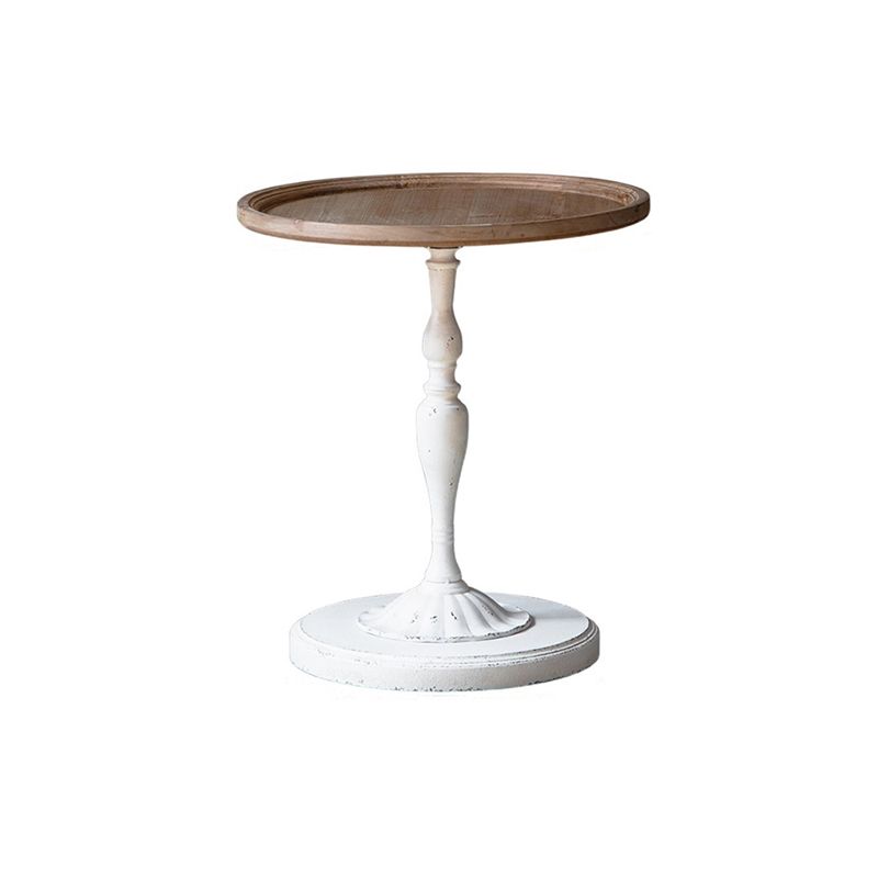Pedestal Side Table Wood Round Side End Table- Distressed Surface Treatment Clearhalo 'Coffee & Accent Tables' 'End & Side Tables' 'end_side_table' 'Furniture' 'furniture_end_side_table' 'Living Room Furniture' 1200x1200_17940f11-17a6-44f6-82f1-168913f72600