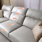 Glam 102.8" Flared Arm Sectional Grey Faux Leather Sectional Sofa