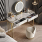 Luxurious Makeup Vanity Set Stone Top Dressing Table Stool Set