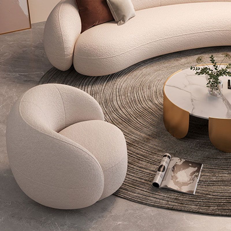 Contemporary Velvet/Wool Curved Sofa Tight Back Sofa in Gray/White Clearhalo 'furn' 'furn_sofas' 'Furniture' 'Living Room Furniture' 'Sofa' 'sofas' 1200x1200_179689c6-e85b-4a29-93ca-641a02d442d8