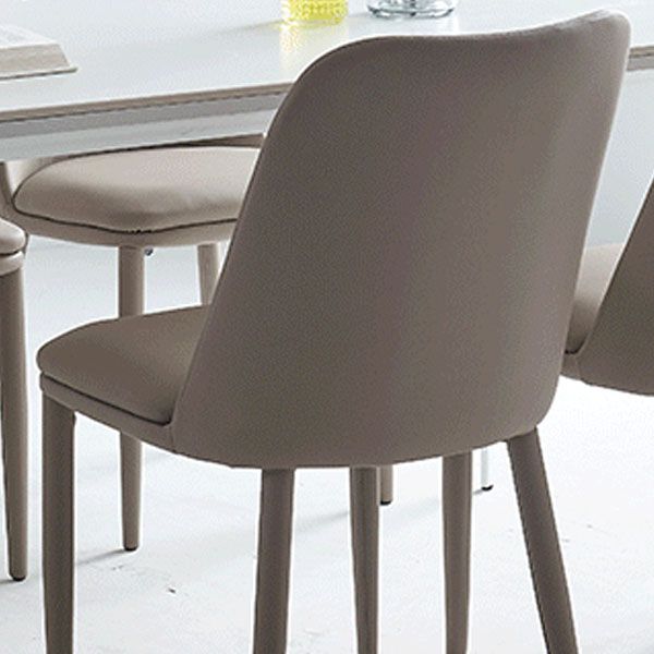 Faux Leather Contemporary Dining Chair Matte Finish Solid Back Side Chair Clearhalo 'Dining Chairs' 'Dining Tables & Seating' 'dining_chair' 'furn' 'furn_dining_chair' 'Furniture' 'furniture_dining_chair' 'Kitchen & Dining Furniture' 1200x1200_17973700-104b-42d7-8629-ea950d888b03