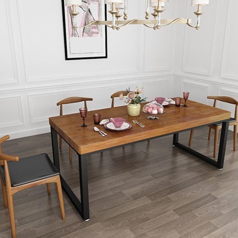 Tavolo da pranzo industriale in legno set 1/2/5 pezzi Dinette marrone per casa