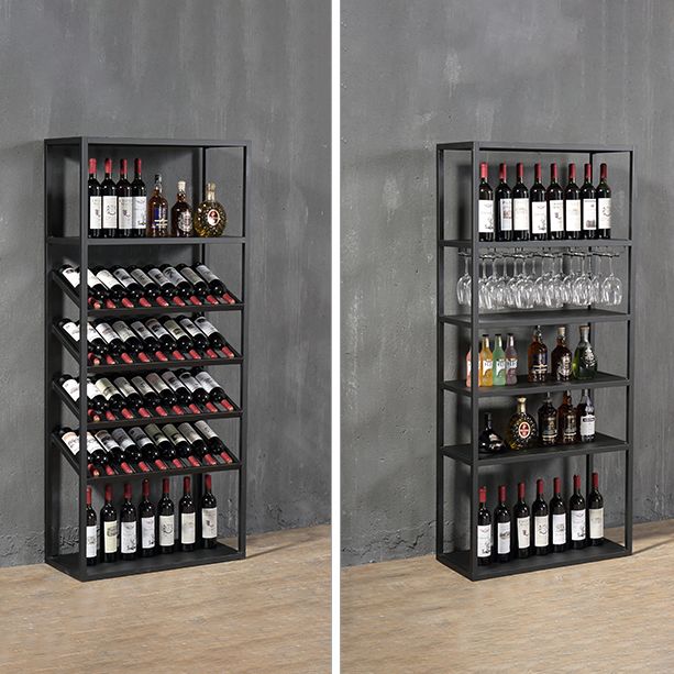 Industrial Floor Wine Shelf Metal Wine Glass Stemware Rack Holder 13.78" Wide Clearhalo 'furn' 'furn_wine_racks' 'Furniture' 'Kitchen & Dining Furniture' 'Wine Racks' 'wine_racks' 1200x1200_1798e780-c603-48a5-893b-f5e5cd899133