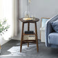 Solid Wood Round Top Side Table 23.6" Tall 3 Legs End Table with Shelf Clearhalo 'Coffee & Accent Tables' 'End & Side Tables' 'end_side_tables' 'furn' 'furn_end_side_tables' 'Furniture' 'Living Room Furniture' 1200x1200_1799e4a5-089d-4996-b319-76752e52cfd8