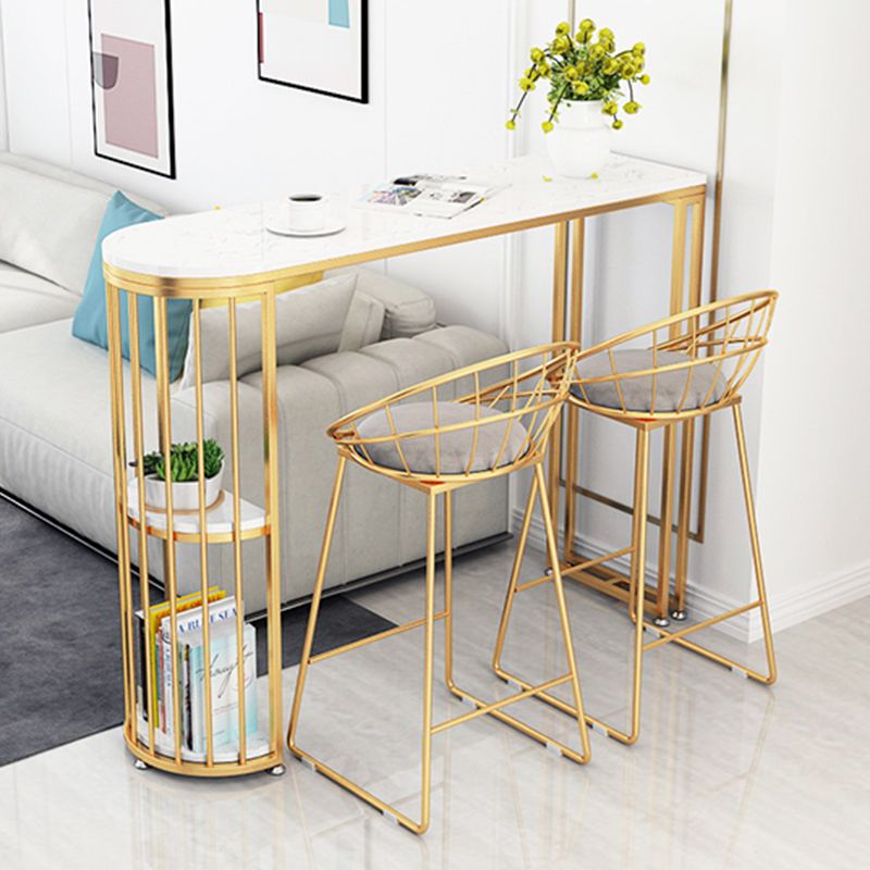 Tavolo da bancone in pietra rettangolare Glam Set tavolo da bar da 1/3 pezzi per soggiorno