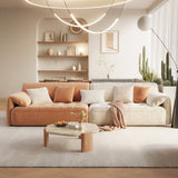 Sofá de terciopelo con cojines de almohada y brazo superior de almohada para sala de estar