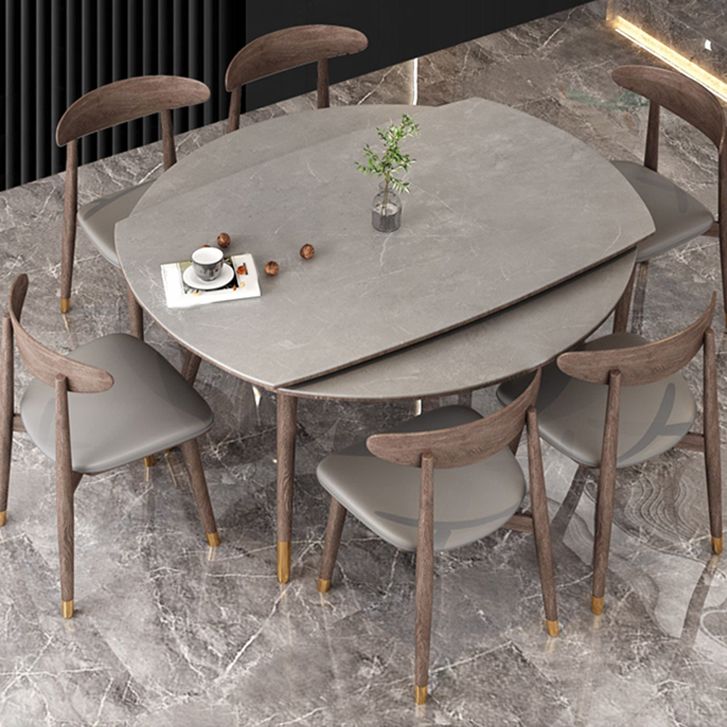 Modern Dining Set 1/4/7 Pieces Folding Dining Table with Open Back Dining Side Chairs Clearhalo 'Dining Room Sets' 'Dining Tables & Seating' 'dining_room_set' 'furn' 'furn_dining_room_set' 'Furniture' 'Kitchen & Dining Furniture' 1200x1200_179ad9db-3328-4d45-980c-59d7a6fed94d