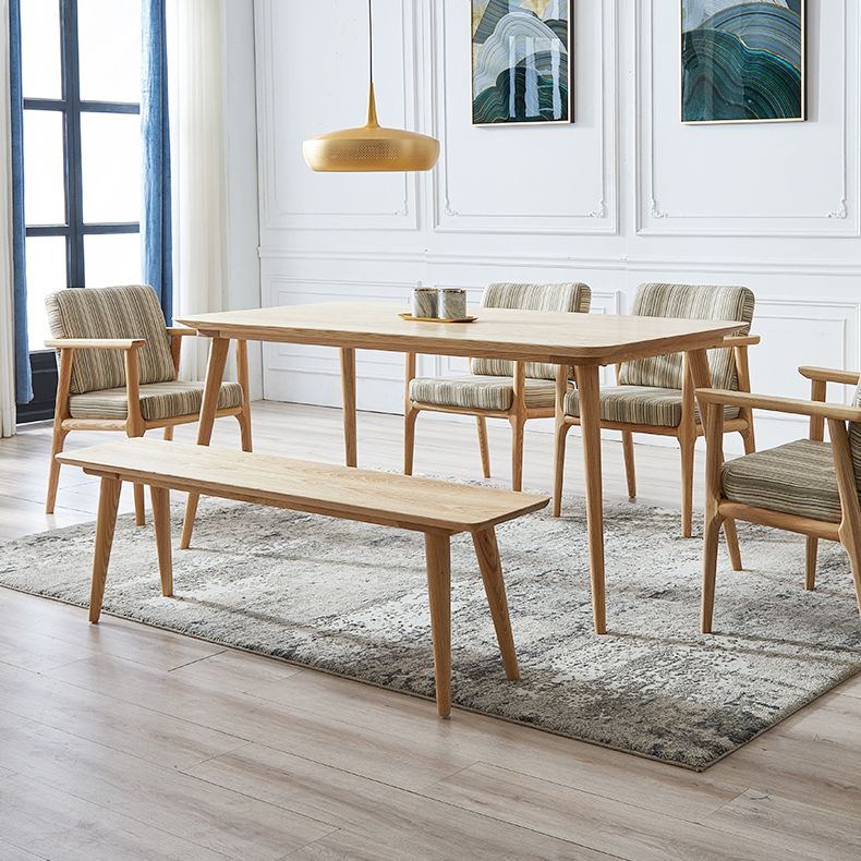 Ash Wood Rectangle Table Modern Dining Table with 4 Legs for Restaurant, in Nature Clearhalo ' dining_table' 'Dining Tables & Seating' 'Dining Tables' 'furn' 'furn_dining_table' 'Furniture' 'furniture_dining_table' 'Kitchen & Dining Furniture' 'kitchen&dining_furn' 'kitchen' 'kitchen_dining_table' 1200x1200_179b02af-cfce-4361-ae71-24a1014bce6f