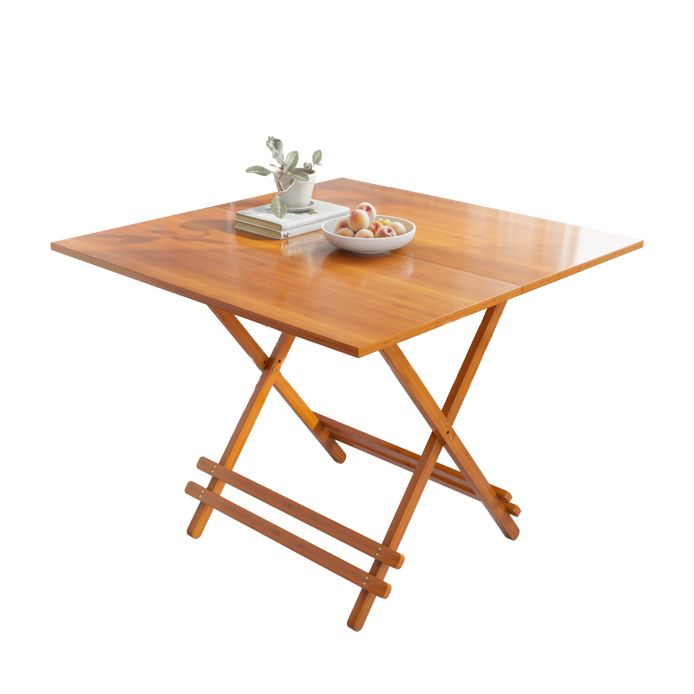 Modern Bamboo Pedestal Dining Table Natural Folding Table for Kitchen Clearhalo 'Dining Tables & Seating' 'Dining Tables' 'dining_table' 'furn' 'furn_dining_table' 'Furniture' 'furniture_dining_table' 'Kitchen & Dining Furniture' 'kitchen' 'kitchen_dining_table' 1200x1200_179b38c5-09dc-4de1-81d9-02d30a694f40