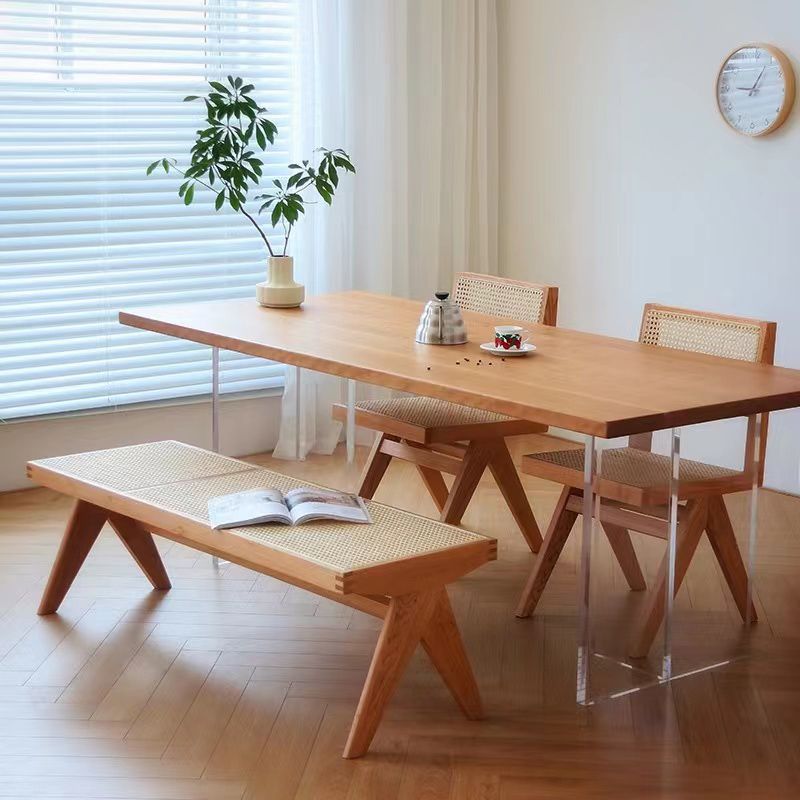Modern massief houten meubels 1/2/4/5 PCS Standaardhoogte eetkamertafel set