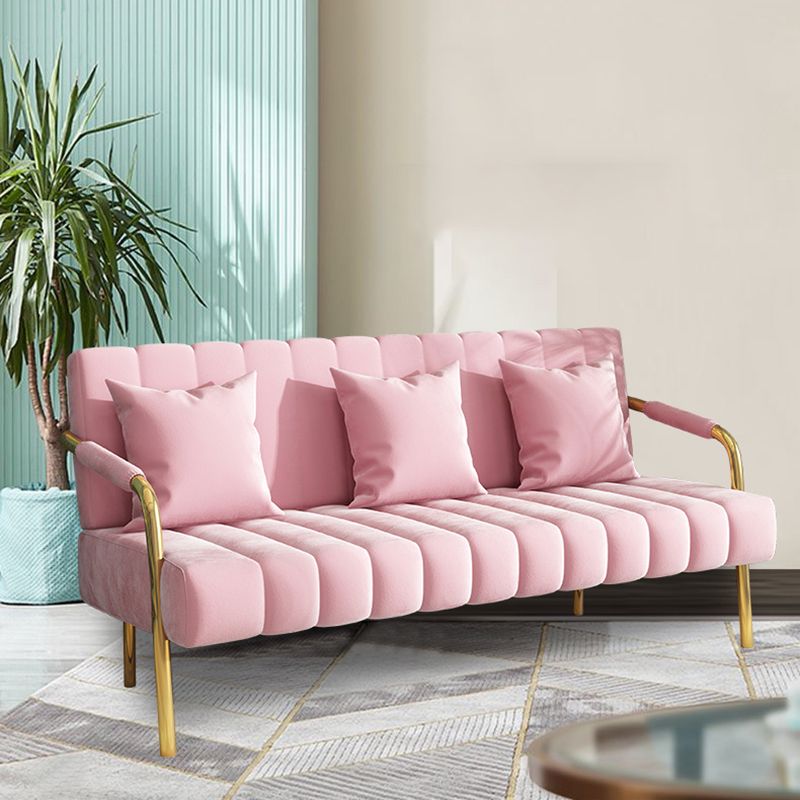 Modern Standard Metal Legs Sofa Macaroon Fabric Sofa for Apartment Clearhalo 'furn' 'furn_sofas' 'Furniture' 'furniture_sofas' 'kitchen' 'kitchen_sofas' 'Living Room Furniture' 'Sofa' 'sofas' 1200x1200_179c2ab8-d7bd-4df2-b4d0-791d4085d905
