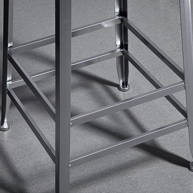 Metal Dining Stools Contemporary Armless Faux Leathe Bar Stools Clearhalo 'Bar Furniture' 'Bar Stools' 'bar_stools' 'furn' 'furn_bar_stools' 'Furniture' 'Kitchen & Dining Furniture' 1200x1200_179e8290-c2e3-4b9e-9ad3-ad691ab8953e