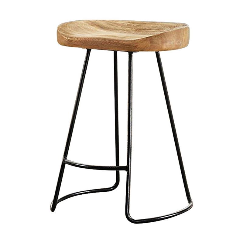 Contemporary Wood Seats Counter Stools Black Base Indoor Bar Stool for Kitchen Clearhalo 'Bar Furniture' 'Bar Stools' 'bar_stools' 'furn' 'furn_bar_stools' 'furniture_bar_stools' 'Kitchen & Dining Furniture' 'kitchen&dining_furn' 'kitchen' 'kitchen_furn' Furniture' 1200x1200_179f32c9-9fac-49ff-81fa-f693fedf4b58