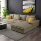 Contemporary 4 Pillows Back Sectional with Pillow Top Arms for 4 People