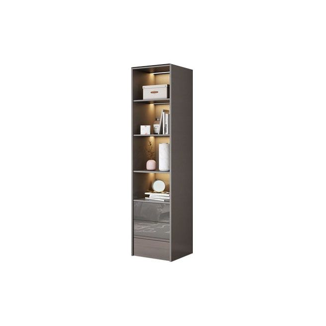 Contemporary Style Wood Wardrobe Gray Colour 1-Drawer Wardrobe Closet for Home Clearhalo 'Armoires & Wardrobes' 'armoires_wardrobes' 'Bedroom Furniture' 'furn' 'furn_armoires_wardrobes' 'Furniture' 1200x1200_17a097a9-c2e1-4444-8b7a-8d12ade4c538