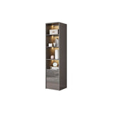 Contemporary Style Wood Wardrobe Gray Colour 1-Drawer Wardrobe Closet for Home Clearhalo 'Armoires & Wardrobes' 'armoires_wardrobes' 'Bedroom Furniture' 'furn' 'furn_armoires_wardrobes' 'Furniture' 1200x1200_17a097a9-c2e1-4444-8b7a-8d12ade4c538