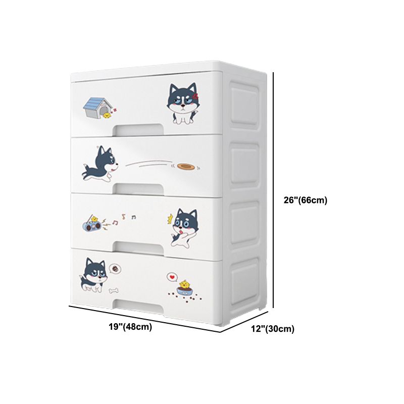 Eigentijdse garderobe witte kleur plastic garderobe kast met laden