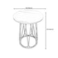 Frame Steel Tube Base Designed with Round Table Top Made of Rock PlateSide Table