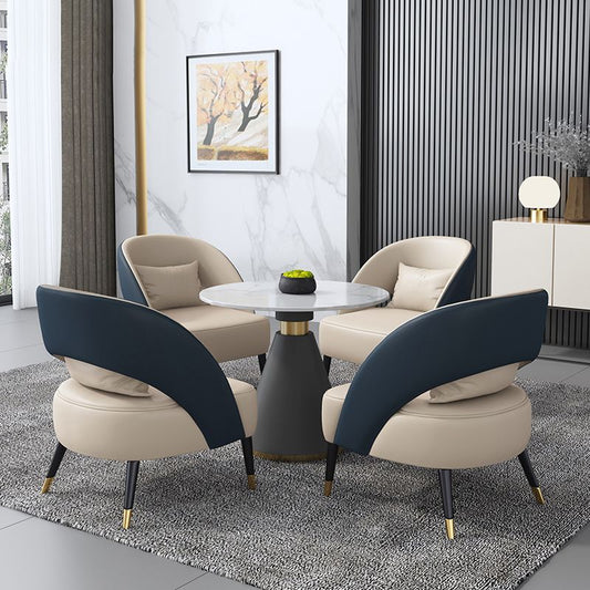Round Pedestal Dining Table Modern Stone Furniture for Dining Room Home