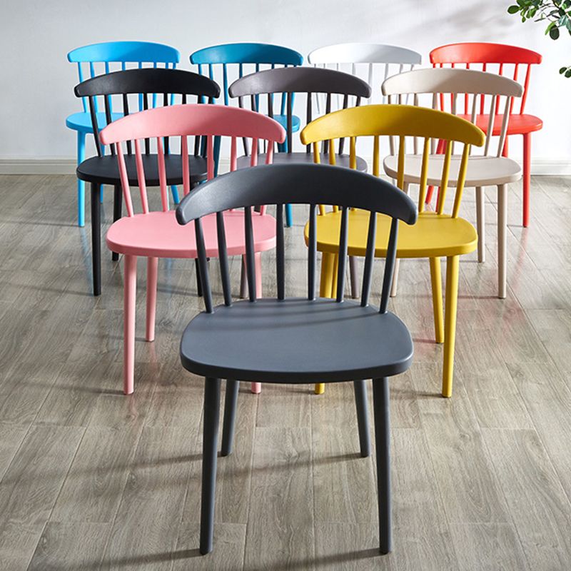 Scandinavian Home Slat Back Side Chair Matte Finish Plastic Dining Chair Clearhalo ' kitchen&dining_furn' 'Dining Chairs' 'Dining Tables & Seating' 'dining_chair' 'furn' 'furn_dining_chair' 'Furniture' 'furniture_dining_chair' 'Kitchen & Dining Furniture' 'kitchen' 1200x1200_17a77dcf-75c0-457a-bebf-690035a9c2f5