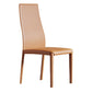 Contemporary Side Chair with High Back Faux Leather Dining Chair for Home