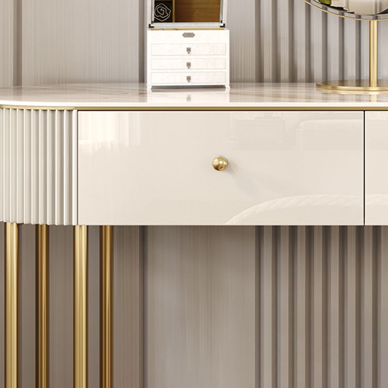 Glama -Waschtisch, 2 Aufbewahrungsschubladen mit gepolstertem Hocker in Beige