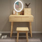 Scandinavian Wooden Make-up Vanity With Drawer in Brown for Bedroom Clearhalo 'Bedroom Furniture' 'furn' 'furn_makeup_vanities' 'Furniture' 'Makeup Vanities' 'makeup_vanities' 1200x1200_17a9802e-94e9-4dbb-a04f-52c4f32e28c9