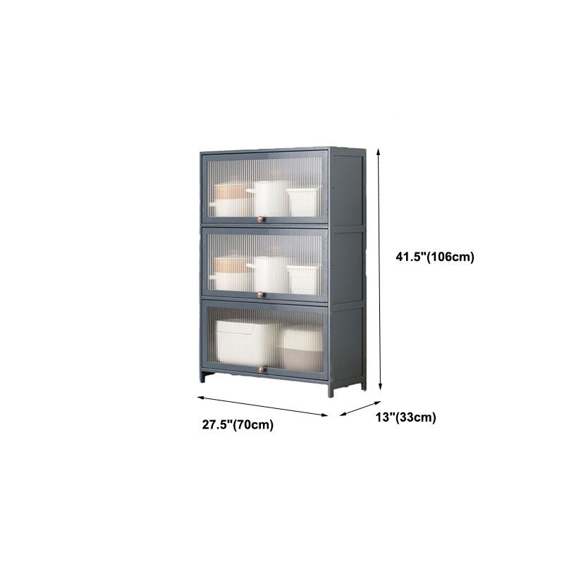 Sideboard in legno ingegnerizzato per porte della scheda laterale grigia per sala da pranzo