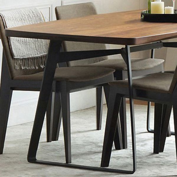 Rechteck Esstisch Kiefer Massivholz Esstisch mit Schlittenbasis