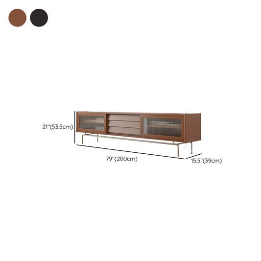 Console televisiva in legno massiccio Servi TV console scandinava per soggiorno
