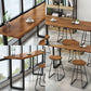 Brown Modern Style Bar Table Solid Wood and Iron Bar Table Coffee Shop Bar Table Clearhalo 'Bar Furniture' 'Bar Tables' 'bar_tables' 'furn' 'furn_bar_tables' 'Furniture' 'furniture_bar_tables' 'Kitchen & Dining Furniture' 1200x1200_17ac6aa4-2d11-4530-8f7b-decb68ac534d